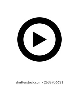 Play icon symbol for apps and websites. Play button sign and symbol