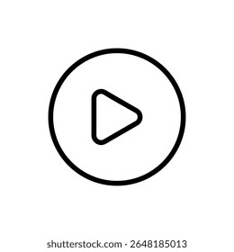 Play icon symbol for apps and websites. Play button sign and symbol