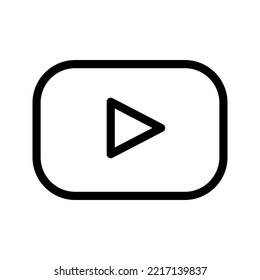 Icono de reproducción. Botón de símbolo Reproducir video. ilustración vectorial