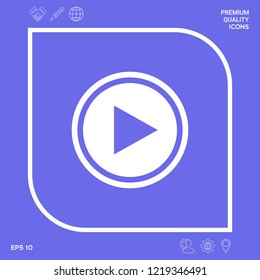 Play icon symbol. Graphic elements for your design