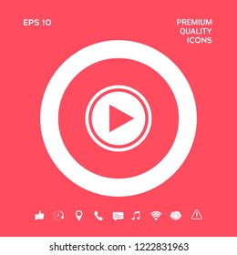 Play icon symbol. Graphic elements for your design