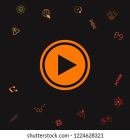Play icon symbol. Graphic elements for your design