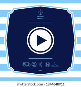 Play icon symbol. Graphic elements for your design