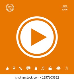 Play icon symbol. Graphic elements for your design