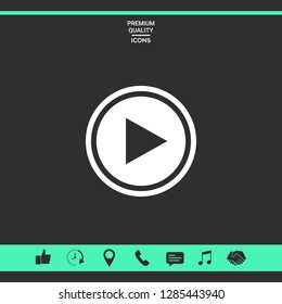 Play icon symbol. Graphic elements for your design