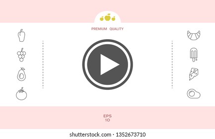 Play icon symbol. Graphic elements for your design