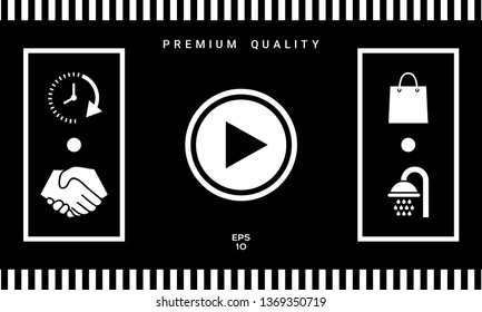 Play icon symbol. Graphic elements for your design