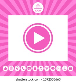 Play icon symbol. Graphic elements for your design