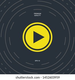 Play icon symbol. Graphic elements for your design