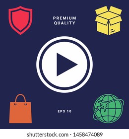 Play icon symbol. Graphic elements for your design
