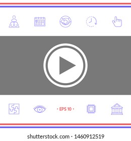 Play icon symbol. Graphic elements for your design