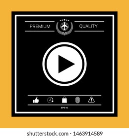 Play icon symbol. Graphic elements for your design