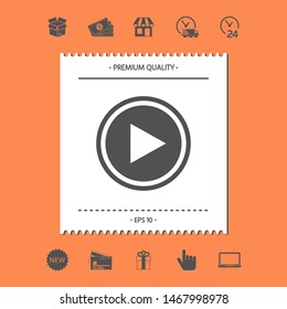 Play icon symbol. Graphic elements for your design
