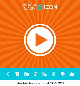 Play icon symbol. Graphic elements for your design