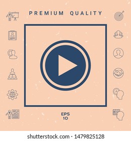 Play icon symbol. Graphic elements for your design