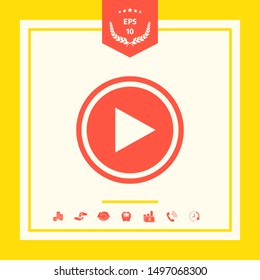 Play icon symbol. Graphic elements for your design