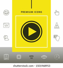 Play icon symbol. Graphic elements for your design