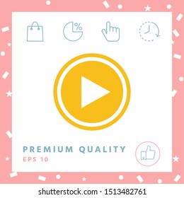 Play icon symbol. Graphic elements for your design