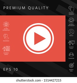 Play icon symbol. Graphic elements for your design