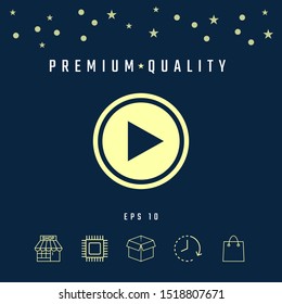 Play icon symbol. Graphic elements for your design
