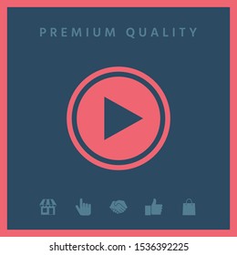 Play icon symbol. Graphic elements for your design