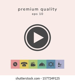 Play icon symbol. Graphic elements for your design