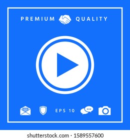 Play icon symbol. Graphic elements for your design
