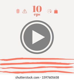 Play icon symbol. Graphic elements for your design