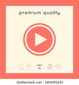 Play icon symbol. Graphic elements for your design
