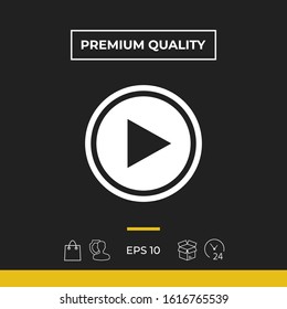 Play icon symbol. Graphic elements for your design