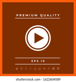 Play icon symbol. Graphic elements for your design