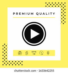 Play icon symbol. Graphic elements for your design