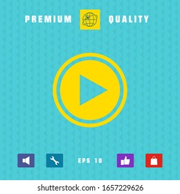 Play icon symbol. Graphic elements for your design