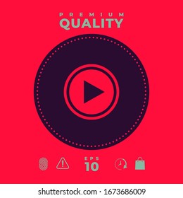 Play icon symbol. Graphic elements for your design