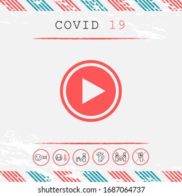 Play icon symbol. Graphic elements for your design