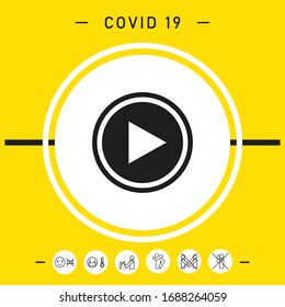 Play icon symbol. Graphic elements for your design