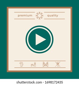 Play icon symbol. Graphic elements for your design