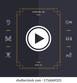 Play icon symbol. Graphic elements for your design