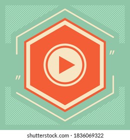 Play icon symbol. Graphic elements for your design