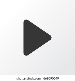 Play Icon Symbol. Premium Quality Isolated Begin Element In Trendy Style.
