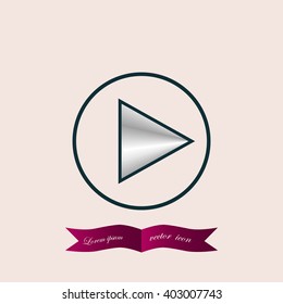 play icon symbol, vector illustration