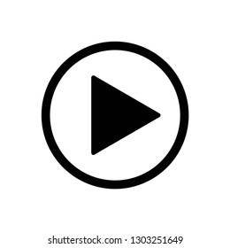 play icon symbol vector. on white background