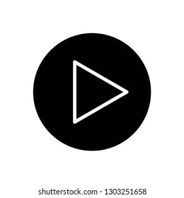 play icon symbol vector. on white background