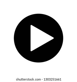 play icon symbol vector. on white background