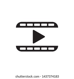 Play icon symbol  vector on white background