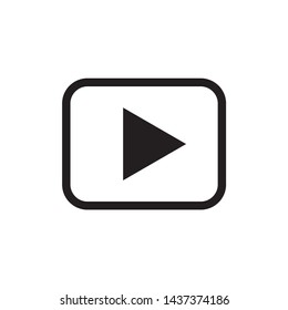Play icon symbol  vector on white background