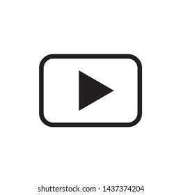 Play icon symbol  vector on white background