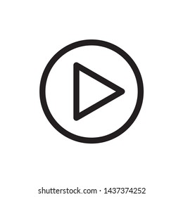 Play icon symbol  vector on white background