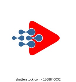 
Play icon technology digital logo