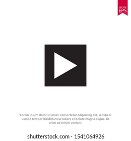 Play icon template design. Vector illustration